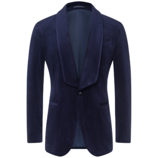 Sapphire Velvet dinner jacket, The Bespoke Room Atlanta.