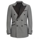 Steel Grey DB Black Peak Tuxedo Jacket dinner jacket, The Bespoke Room Atlanta.