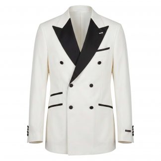 Ivory DB Black Peak Tuxedo Jacket dinner jacket, The Bespoke Room Atlanta.